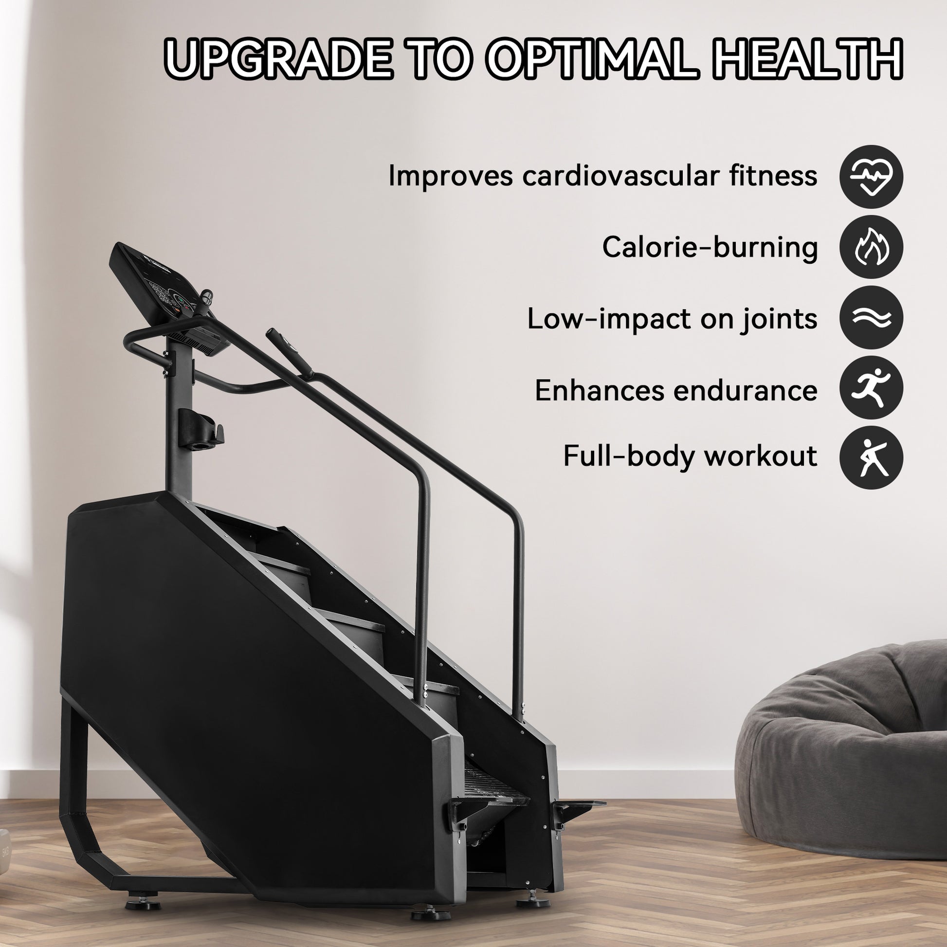 Stair Climber Commercial Grade Stair Step Machine for Cardio and Lower Body Workouts